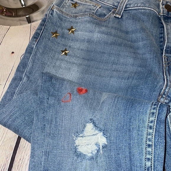 Levi’s NWT 535 stars and hearts super skinny Stretch jeans size 12 New With Tag - Picture 8 of 10